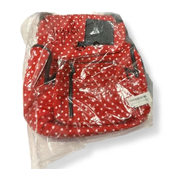 JuJuBe Be Sporty Disney Backpack‎ Diaper Bag Minnie Mouse Red Polka Dot NWT - Picture 9 of 9